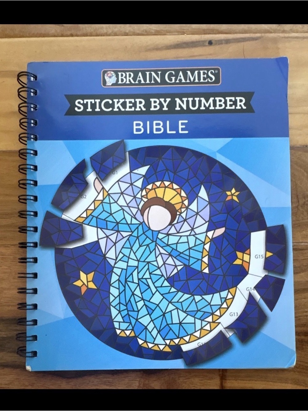 Sticker by Number Bible Coloring Book - Blue